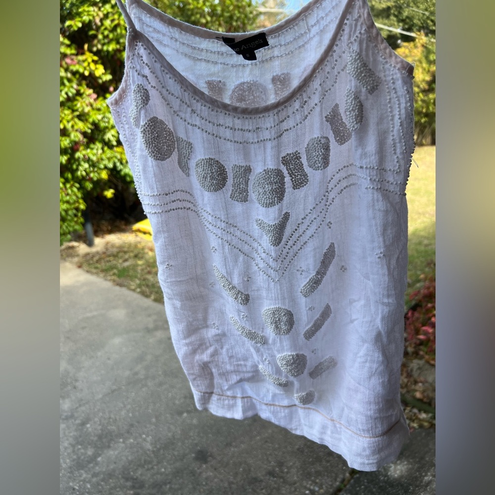 tank top with hand made design